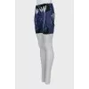 Straight zip shorts