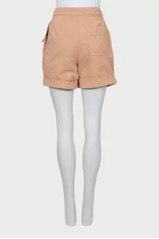 Beige denim shorts