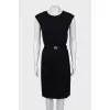 Black fitted dress with tag