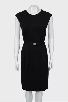 Black fitted dress with tag