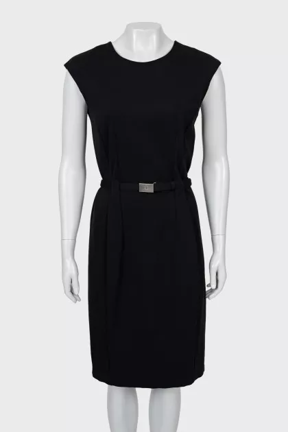 Black fitted dress with tag