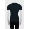 Navy blue print t-shirt