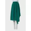 Pleated wrap skirt