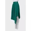 Pleated wrap skirt