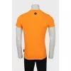 Men's orange printed T-shirt
