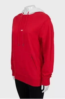 Two-tone text hoodie