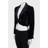 Cropped velor jacket