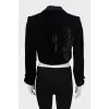 Cropped velor jacket