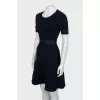 Blue dress with embossed print
