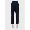 Men's wool trousers with elastic