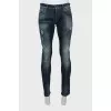 Чоловічі джинси slim fit з потертим ефектом