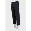 Gray men's tapered trousers