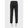 Gray men's tapered trousers