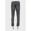 Men's gray distressed jeans