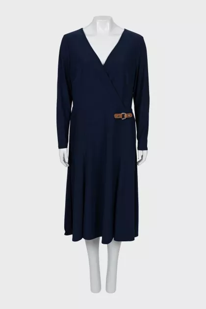 Blue V-neck dress