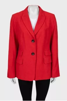 Red wool jacket