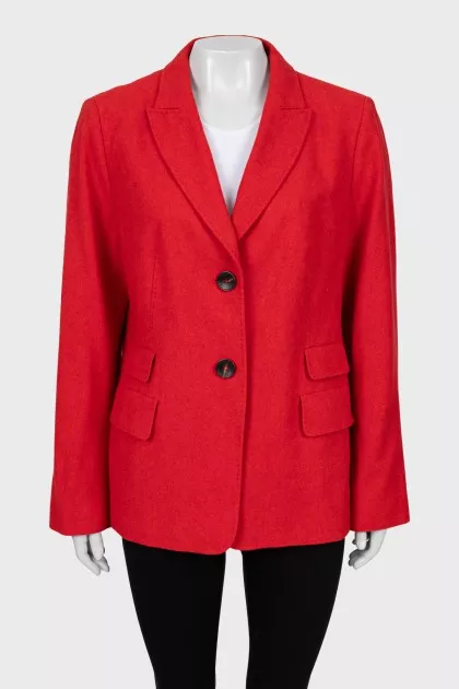 Red wool jacket