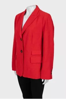 Red wool jacket