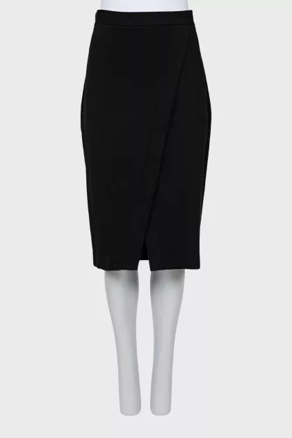 Pencil skirt with front slit