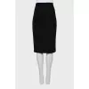 Pencil skirt with front slit