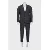 Men's checked wool suit