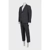 Men's checked wool suit
