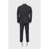 Men's checked wool suit