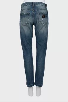 Ripped boyfriend jeans