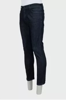 Men's dark blue slim fit jeans