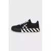 Textile sneakers with branded patch