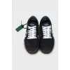 Textile sneakers with branded patch