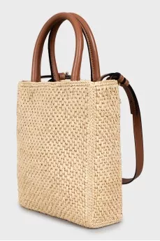 Woven bag with logo