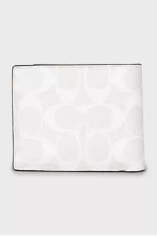 Canvas wallet in signature print with tag