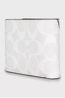Canvas wallet in signature print with tag