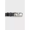 Gray leather belt