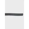 Gray leather belt