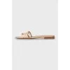 Beige Low Heel Slides