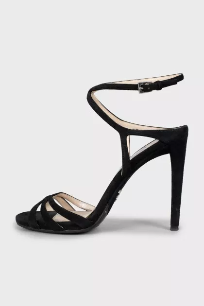 Suede strappy sandals
