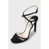 Suede strappy sandals
