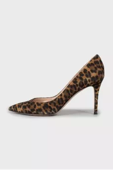 Animal print suede shoes