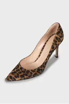 Animal print suede shoes