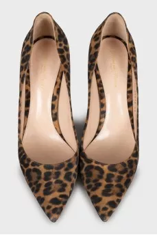 Animal print suede shoes