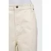 Beige high waist culotte jeans