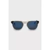 Browline sunglasses with gold frames