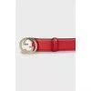Red leather belt