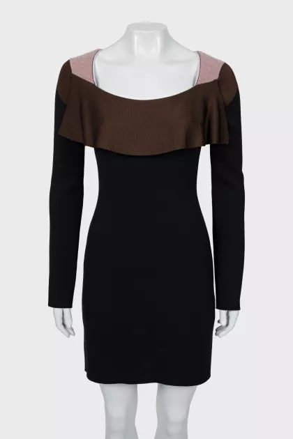 Fitted knitted mini dress