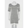 Short pile print dress
