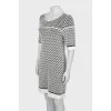 Short pile print dress