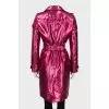 Pink trench coat at the waist