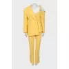 Yellow asymmetrical suit